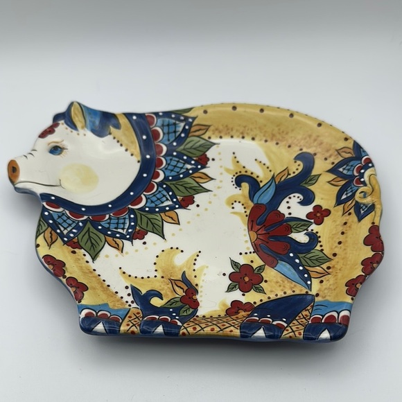 Tabletops Gallery “Toluca Pig” Ceramic Dish/Platter - Picture 2 of 8